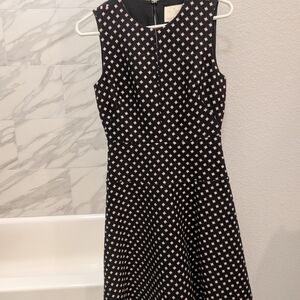 Elegant Black and Pink Patterned Dress